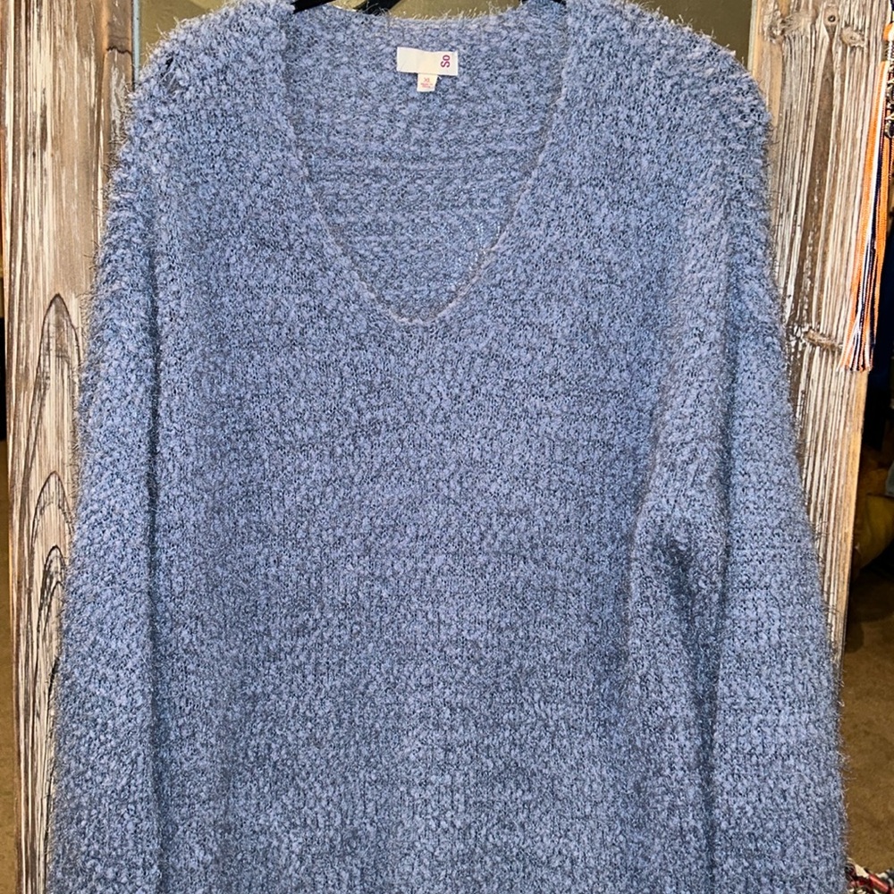 Size XL SO brand light blue sweater